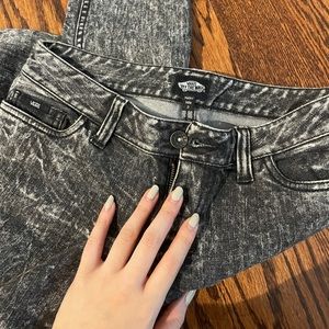 Vans black acid wash jeans